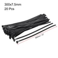 thumbnail image 2 of 12 Inches Reusable Cable Zip Ties Nylon Wire Slipknot Strap Black 20 Pack, 2 of 5