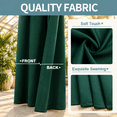 Forest Green 29"W x 50"L (Pack of 2) Blackout Curtains for Bedroom and ...
