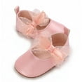 thumbnail image 5 of Yoyauz Baby Girl Mary Jane Shoes Anti Slip Rubber Sole Ballet Slippers Princess Dress Wedding Shoes Newborn Kids Shoes Toddler Shoes（0-12 Month）, 5 of 7