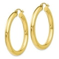 thumbnail image 2 of Leslie's Real 10kt Yellow Gold Polished Lightweight Hoop Earrings; for Adults and Teens; for Women and Men, 2 of 3