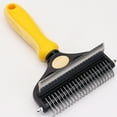 thumbnail image 1 of Pet Detangling Brush Dog & Cat Grooming Tool for Mats & Shedding Sided Deshedding Comb, 1 of 7