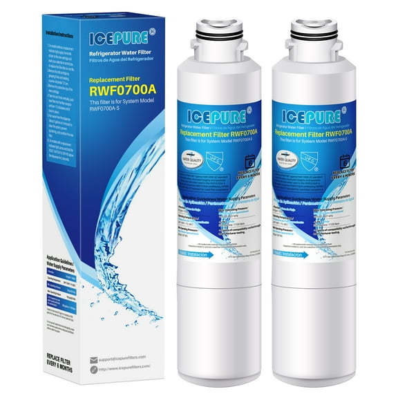 ICEPURE DA29-00020B Samsung Refrigerator Water Filter Replacement for DA29-00020A/B, HAF-CIN/EXP, RF28HFEDBSR, RF263BEAESR, RF263TEAESG, RF28HDEDBSR, HAF-CIN, RF4287HARS,RF4267HARS ,DA97-08006A 2PACK