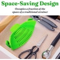 thumbnail image 2 of Pot Strainer and Pasta Strainer - Adjustable Silicone Clip On Strainer for Pots, Pans, and Bowls,Green, 2 of 8