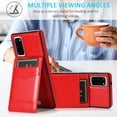 thumbnail image 5 of REQO Phone Case for Samsung Galaxy S20 Plus Glaxay S20+ 5G with Tempered Glass Screen Protector Credit Card Holder Wallet Cover Stand Leather Cell Gaxaly S20+5G S20plus 20S + S 20 20+ G5 Cases Red, 5 of 7