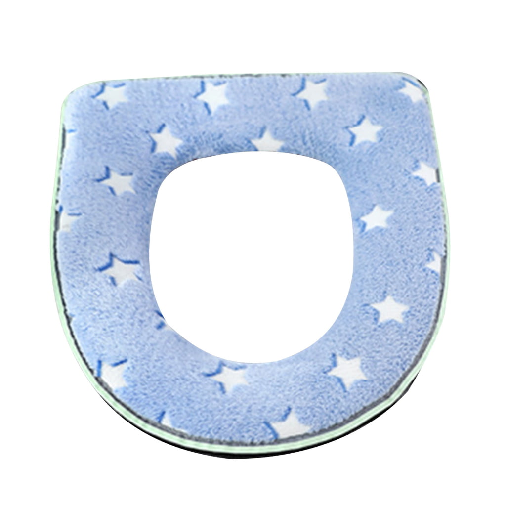 Glow in the Dark Toilet Seat Covers,luminous Toilet Cover Seat， Bathroom  Soft Toilet Seat Cover Pad， Washable and Comfortable Fits Most Size Toilet