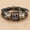 Aquarius, variant on Adjustable Multilayer Leather Bracelet, Black (12 Pack)