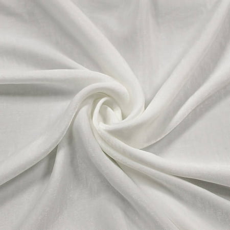 Off White Soft Poly Sand Wash Satin Fabric by the Yard