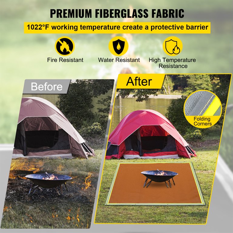 Fire Table Fire Mat For Fire Pit Fireproof Blanket Hiking Camping