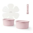 thumbnail image 3 of Carote Nonstick Cookware Sets, 6 Pcs Granite Non Stick Pots and Pans with Removable Handle(Pink), 3 of 8