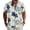 Blue Floral, variant on Men's Hawaiian Shirt Short Sleeve Tropical Vacation Button Down Beach Floral Palm Shirts
