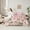 White Hotpink, variant on Manfei Bow Alphabet 7-Piece Twin Bedding Sets,Floral Rose Bedding Comforter Set,Sparkling Sequin Breathable Sheet Sets,Luxury Girls Bedroom Decor,Reversible