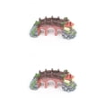 thumbnail image 2 of ZheElen Resin Castle Aquariums Decoration Simulation Turtle Climbing Three Eye Bridge 2Set, 2 of 6
