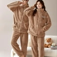thumbnail image 4 of Invierno cálida ropa de dormir de las mujeres ropa de dormir caliente Pijamas En Parejas Noche de la Mujer Negligee Pareja Pijamas Parejas Pijamas Set, 4 of 5