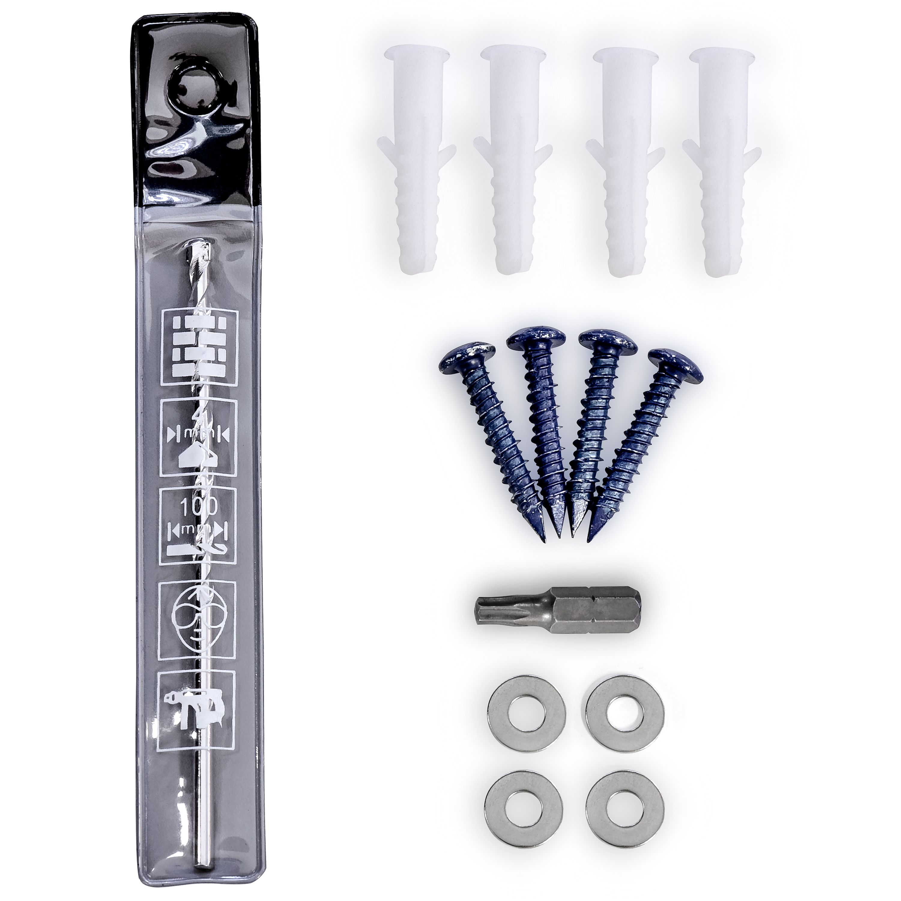 Mail Boss Steel Locking Security 105 Position Key Cabinet Dropbox Lock, White