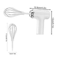 thumbnail image 1 of SIYTUAU White Wireless Electric Hand Mixer Portable Three Speed Egg Beater Strong Power Kitchen Tool With Stirring Heads For Baking Cooking Plastic B, 1 of 7