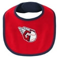 thumbnail image 4 of Newborn & Infant Navy/Red Cleveland Guardians Little Champ Three-Pack Bodysuit Bib & Booties Set, 4 of 5