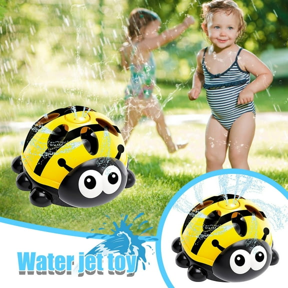 CREATITOY Ladybug Outdoor Water Sprinkler Toy for Kids - Durable ABS Summer Garden Play, Educational Color Recognition & Hand-Eye Coordination Toy