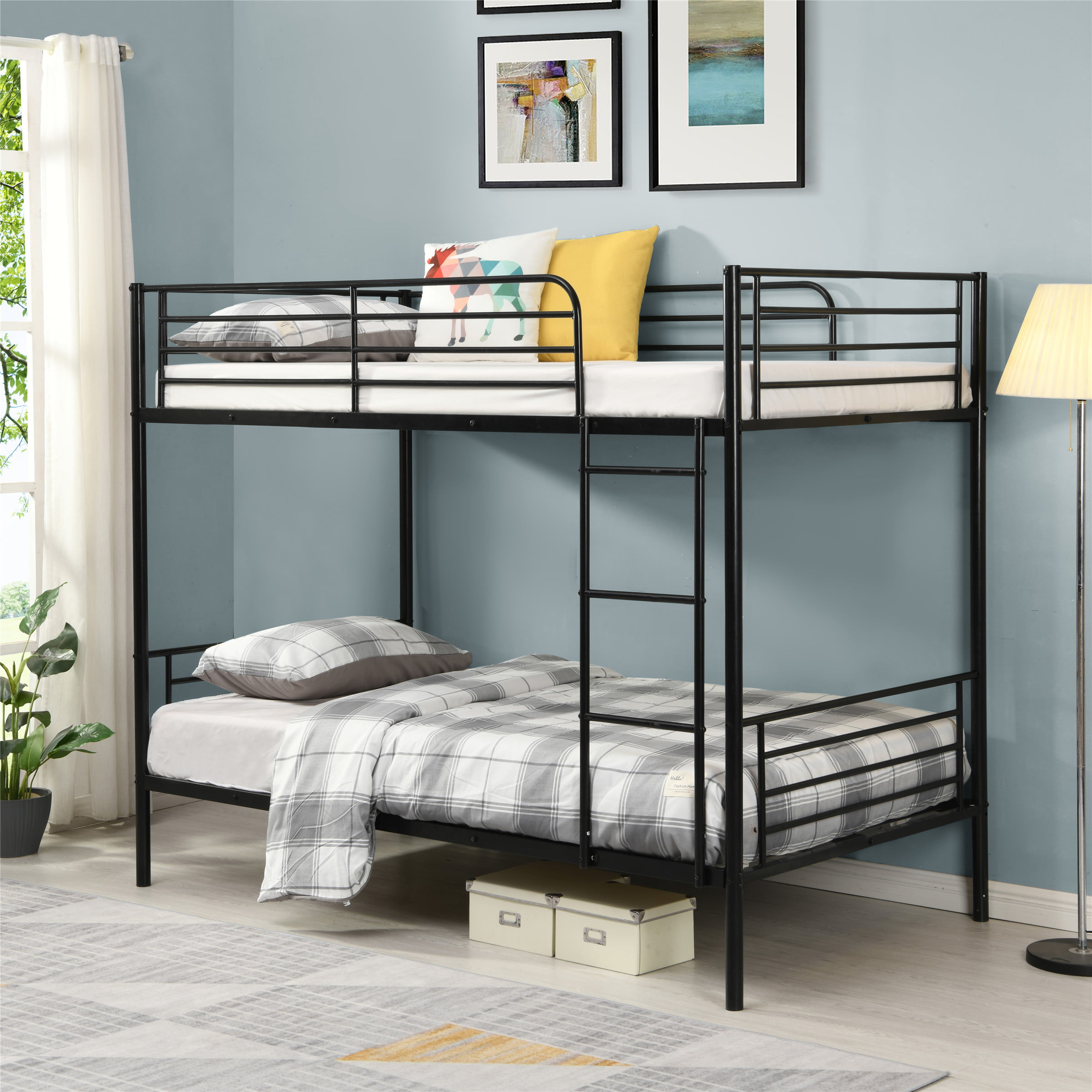 Metal Bunk Bed Frame With Safety, Value City Furniture Metal Bunk Beds