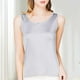 thumbnail image 3 of Camiseta sin mangas de seda auténtica para mujer - Blusa de verano ligera y transpirable, ajuste elástico - M-XXL, 3 of 6