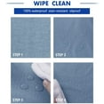 thumbnail image 4 of Hiasan PVC Tablecloth Rectangle - 100% Waterproof Oilproof Stain Resistant Wipeable Vinyl Table Cloth for Kitchen Dining and Outdoor Picnic, 54 x 80 Inch, Royal Blue, 4 of 7