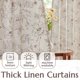 thumbnail image 3 of Cortinas de lino con estampado floral JINCHAN 100x240cm Marrón 2 paneles, 3 of 8