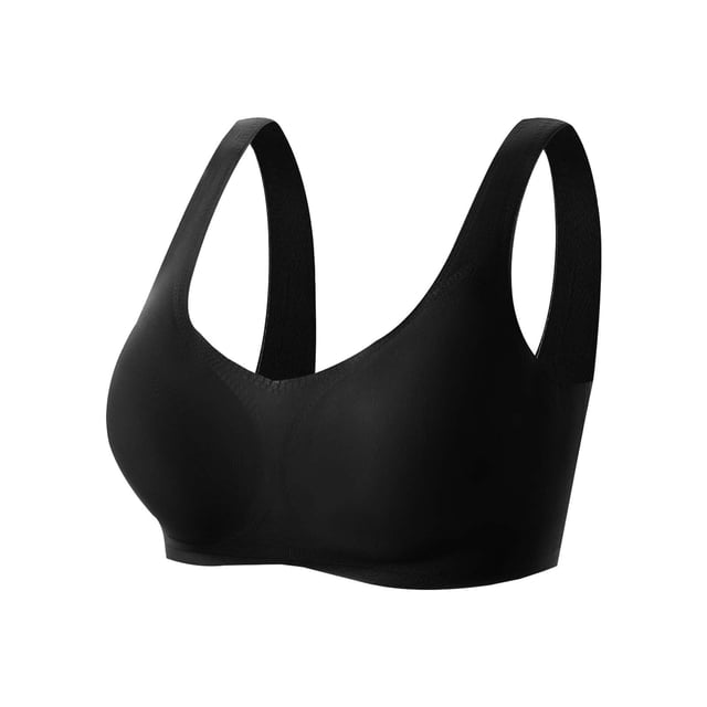 TSADFHJI Women's Seamless Post Bra with Comfortable Padded Prosthetic Inserts Women Bras Dress Bras for Women Crotchless Skirt Bras for Women Plus Size Crotchless Black XL
