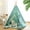 Green+mat, variant on Teepee Tent for Kids with Mat, Star Lights, Carry Case, Cotton Canvas Playhouse, Foldable Tents, Portable Children Play Tent Indoor Outdoor (Jewelry Blue)