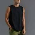 thumbnail image 2 of Ramiter Mens Tank Top Regular-Fit Men's Fashion Light Sleeveless&nbsp;Shirts for Men Black,M, 2 of 6