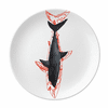 Sharks Hang Upside-down Bloodstains Suspension Plate Decorative Porcelain Salver Tableware Dinner Dish