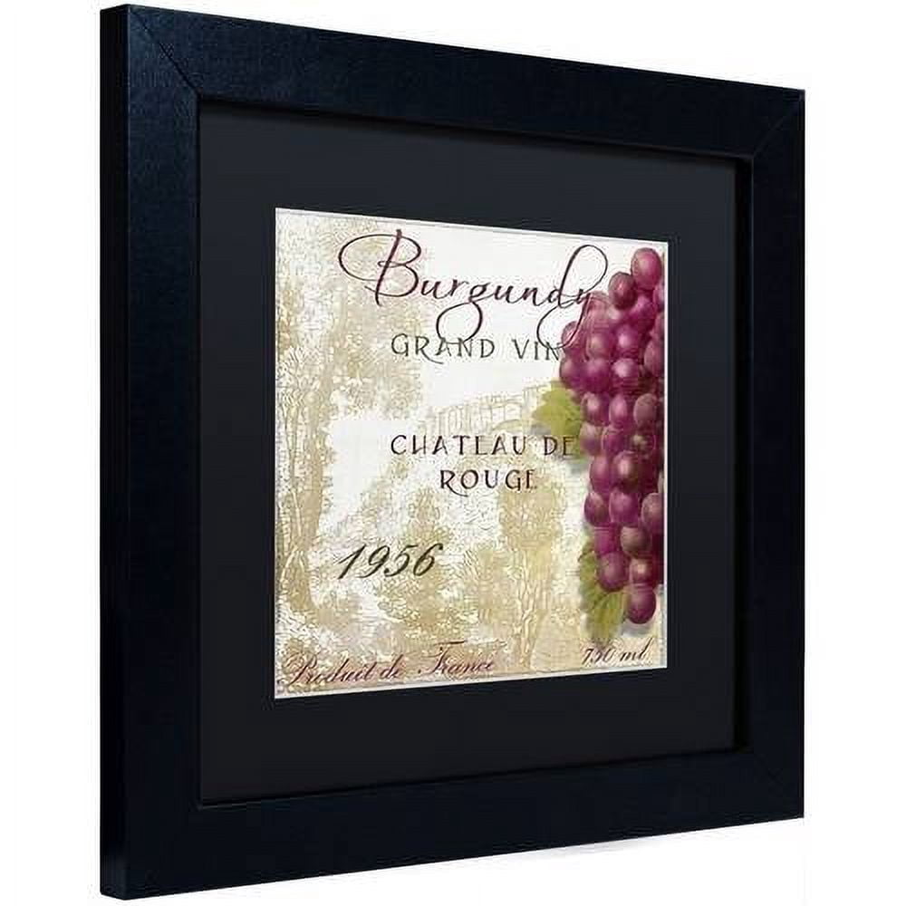Trademark Fine Art "Grand Vin Burgundy" Canvas Art by Color Bakery Black Matte, Black Frame