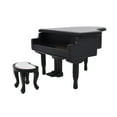 thumbnail image 1 of Piano en miniatura con silla, instrumento Musical, accesorios de decoración de muñecas, colgador de ropa para decoración de comedor, 1/12, 1 of 3