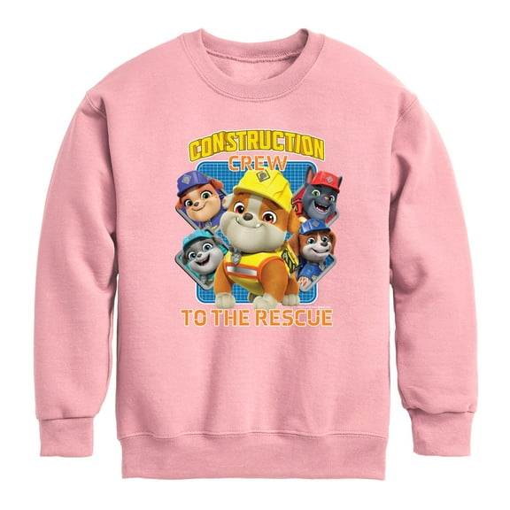 Paw Patrol - Rubble & Crew - Construction Crew to the Rescue - Toddler & Youth Crewneck Fleece Sweatshirt