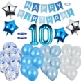 thumbnail image 1 of Rubber Holiday Balloon Decoration Kit Happy Birthday Balloons Birthday Decoration Set, 1 of 7