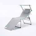 thumbnail image 4 of Outdoor Lounge Chair with Canopy,Patio Sun Tanning Chair,Pool Chair with Position Adjustable Backrest,Breathable Mesh Seat for Beach, 4 of 7