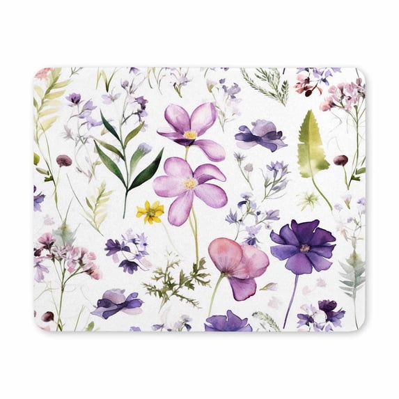 Square Mouse Pad Beautiful Flowers Plants, Personalized Premium-Textured Custom Mouse Mat Design, Washable Mousepad Lycra Cloth, Non-Slip Rubber Base Computer Mouse Pads for Wireless Mouse