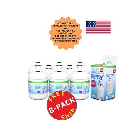 

Zuma Filters™ Brand Refrigerator Water and Ice Filter compatible with Jenn-Air® UKF1002AXX (8 Pack) OPFM-RF300