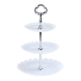 thumbnail image 1 of Advancent Soporte de pastel de 3 niveles, platos de boda para el té de la tarde, vajilla para fiesta, nuevos utensilios para hornear, bandeja de Kits de decoración para fiestas Transparente, 1 of 6