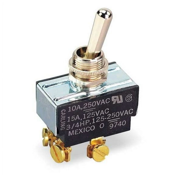 Toggle Switch,DPDT,10A @ 250V,Screw