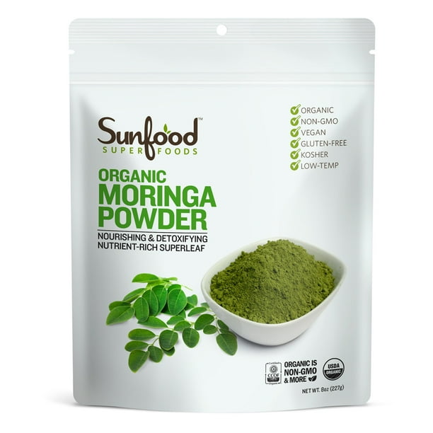 Sunfood Superfoods Organic Moringa Powder, 8.0 Oz