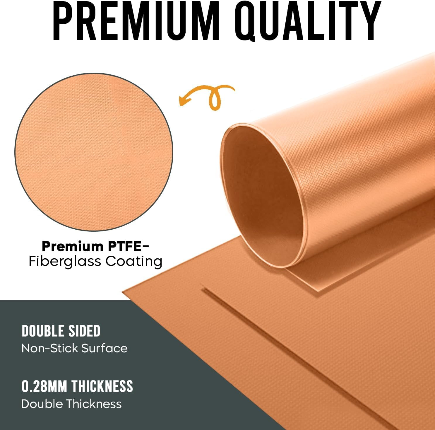 Non Stick Oven Liners for Bottom of Oven, 3 Pack Large Heavy Duty Mats, 17” x 25” Reusable Mat for Electric Gas Stove Toaster Microwave Charcoal or Gas Grills (Copper)