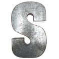 thumbnail image 5 of Huge 20" Metal Letter "S" Wall Decor, Silver with Rusted Edges, Galvanized Wall Mountable Decoration for Country, Mid-Century, or Farmhouse Themed Room or Event, 5 of 6