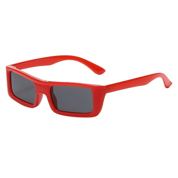 FYEGRE Retro Fashion Street Style Unisex PC Frame Sunglasses for Women Men with Classic Design Red