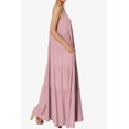 thumbnail image 4 of TheMogan Robe Longue Maxi à Volants Superposés Col en V avec Poche Décontractée pour Femmes P-3X, 4 of 6