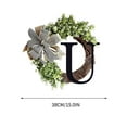 thumbnail image 1 of Front Door Decor,Front Door Wreaths 26 Letters Decorative Wreath Door Hanging Home Decor Letters with Bow Knot Pendant Rattan Ring Wall Decoration Window Decoration Pendant Home Decor Gifts, 1 of 4