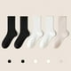 thumbnail image 1 of Calcetines de mujer hasta media pantorrilla de color liso, cómodos, cálidos, transpirables, multicolores, de algodón, 1 of 3
