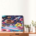 thumbnail image 4 of Daiia Space Colorful Donut Print Canvas Decorative Picture – 30x40in Artistic Wall Art, Ready-to-Hang Canvas Print for Living Room（Horizontal）, 4 of 6