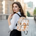 thumbnail image 6 of FORMRS Mini Backpack Purse for Women Travel Daypack Casual Shoulder Bag, Orange Seahorse, 6 of 7