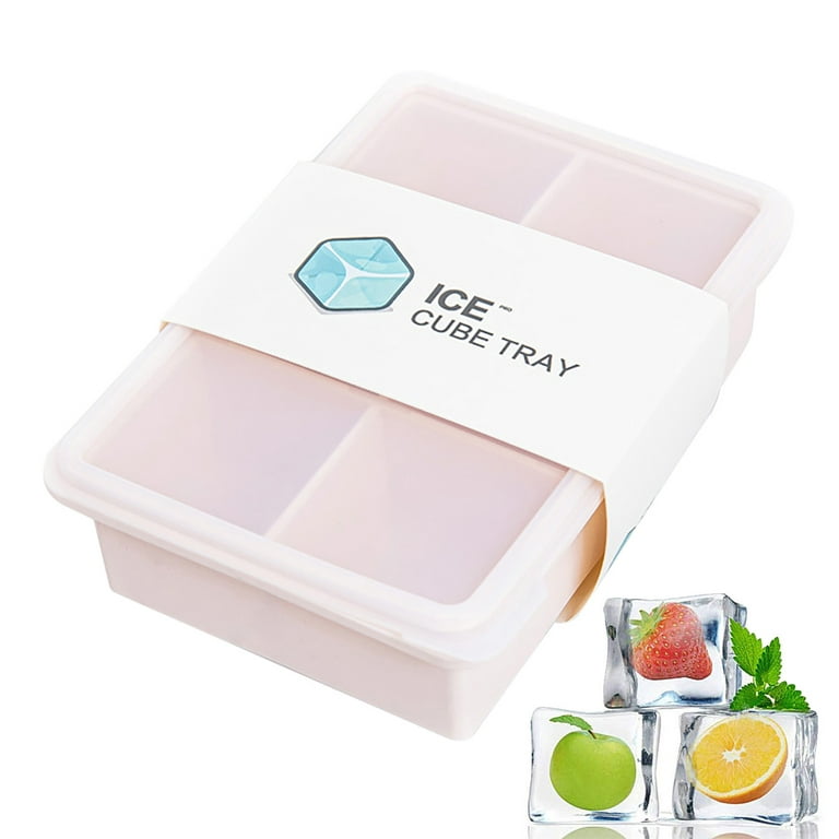 Large Silicone Ice Cube Tray Mold, Big Cubes - Bpa Free, Flexible