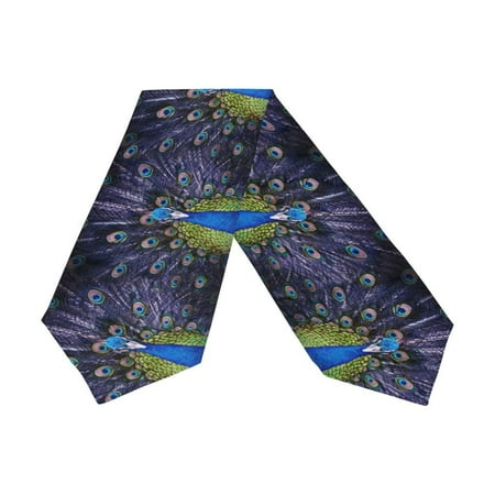 

POPCreation Purple Peacock Feather Table Runner 13x70 Inches Purple Table Top Decoration