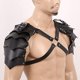 thumbnail image 3 of Armadura de hombro Correa de pecho de cuero Caballero ajustable Disfraz de cosplay Ropa de club, 3 of 5